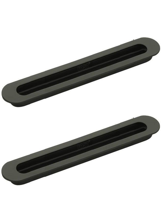 فاست مقبض باب منزلق مخفي من الفولاذ المقاوم للصدأ الأسود من FAST CSH03 لأبواب الخزائن والدواليب. (12 بوصة) - Image 1